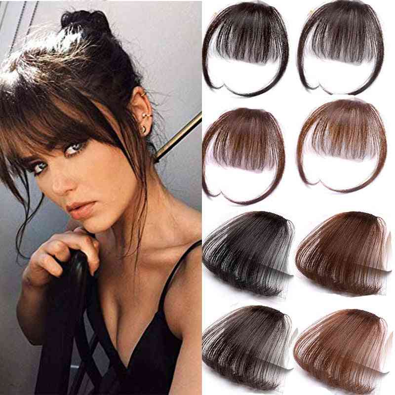 6inch 4color clip in hair bangs hairpiece accessories - clip sintético de flequillo falso