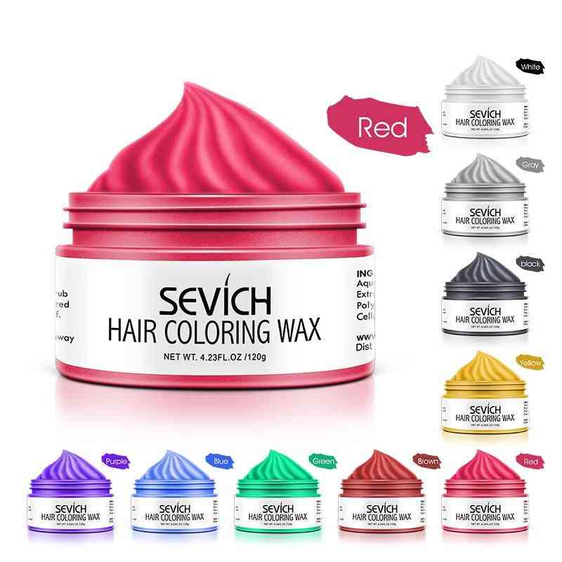 Tymczasowy wosk do koloryzacji włosów - DIY jednorazowa pasta do formowania krem do farbowania dla mężczyzn i kobiet -