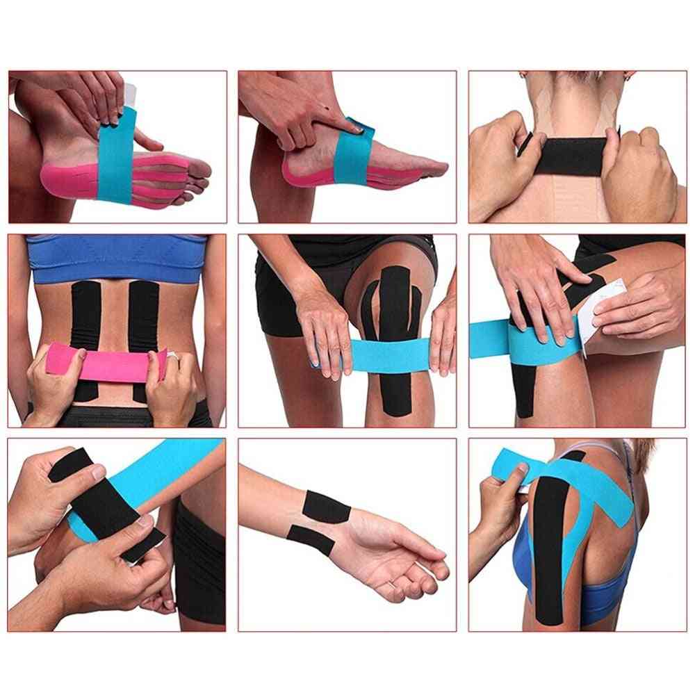 5m Waterproof Breathable Cotton Kinesiology Tape - Sports Adhesive Elastic Roll Muscle Bandage For Pain Care