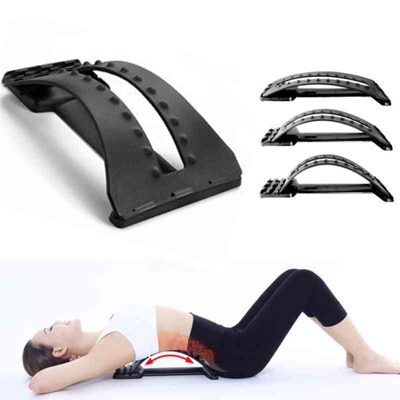 Back Massager Stretcher - Lumbar Fitness Support For Waist, Spine Pain Relief