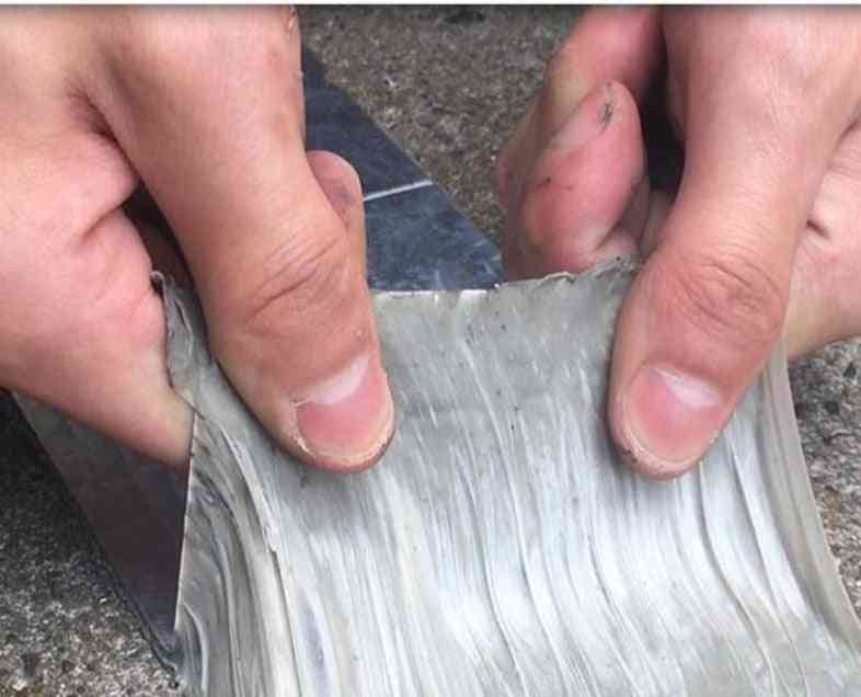Aluminum Foil Butyl Rubber Self Adhesive Tape - High Temperature Resistance, Waterproof - Roof Pipe Repair, Stop Leaks