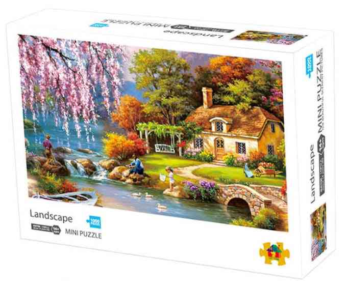 Puzzle kit di assemblaggio di immagini in legno da 1000 pezzi con paesaggio
