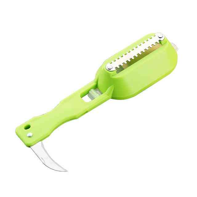 1pc Brush Fishing Scale Kitchen Accessories - Fish Knife Cleaning Peeler