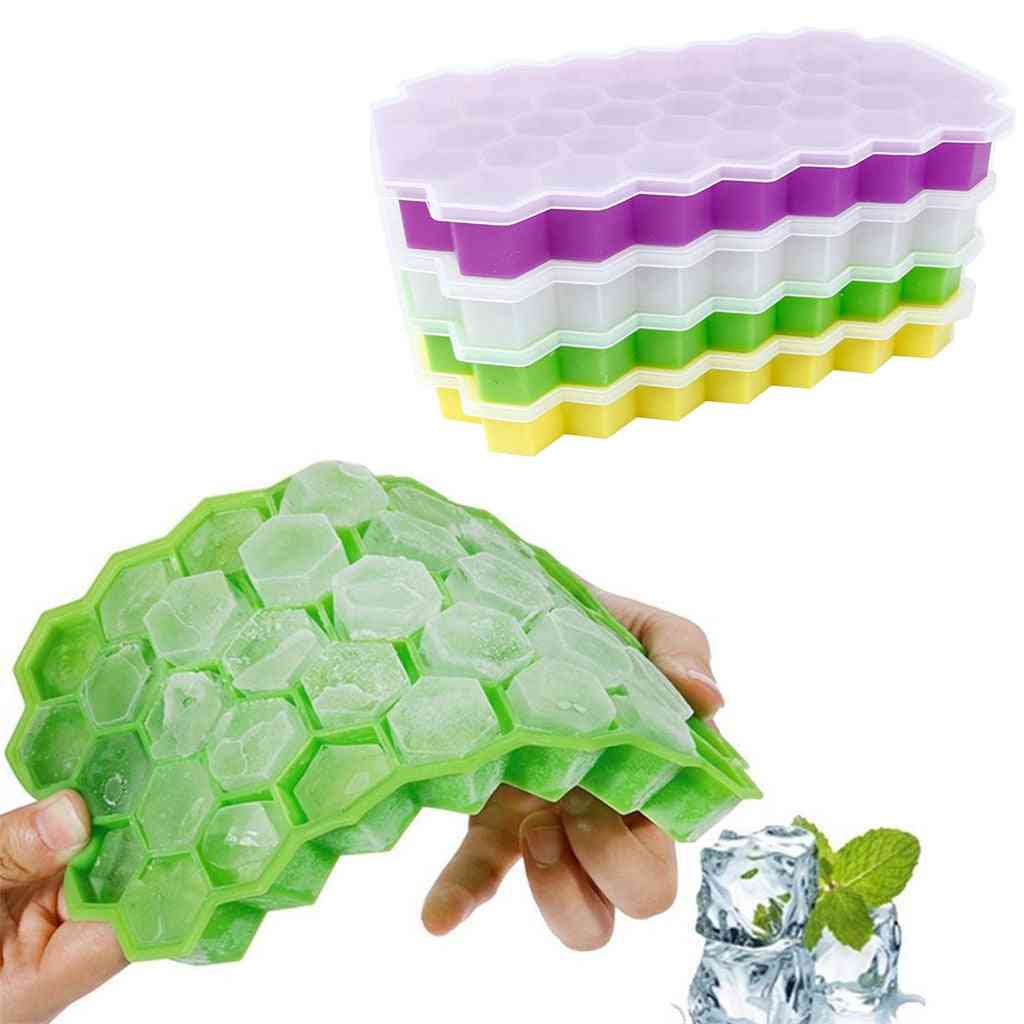 Summer Honeycomb Shape - 37 Ice Cube Mold Storage Containers Tray