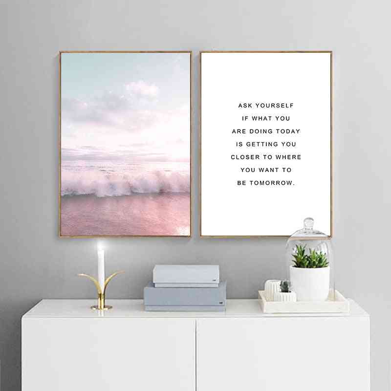 Ocean Landscape Canvas Poster Nordic Style -wall Art Print Painting