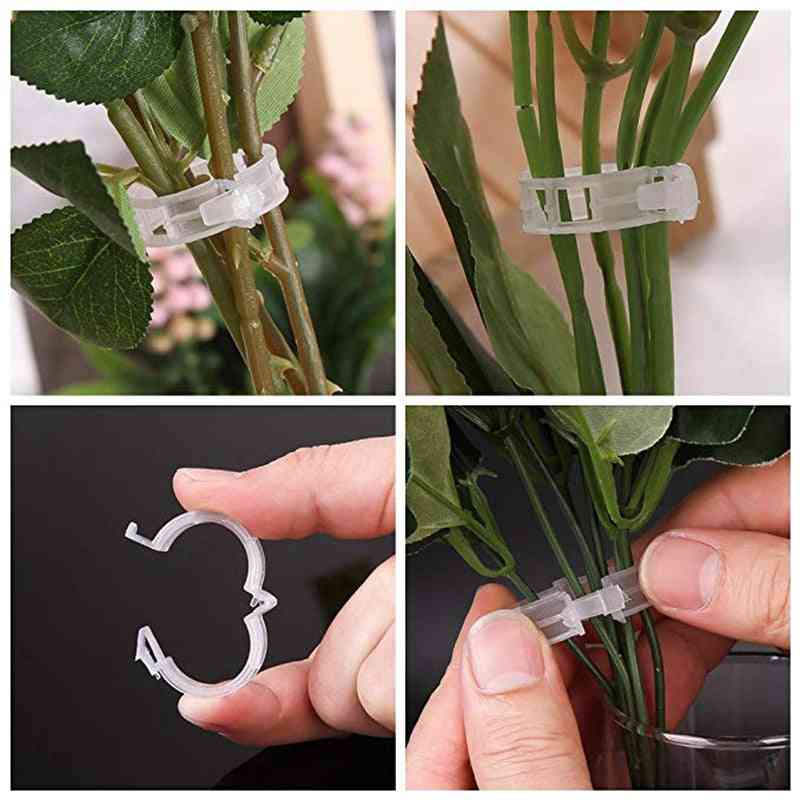 50/100 pièces réutilisables 25mm plastique support de plante clips pinces pour plantes suspendues vigne jardin serre légumes
