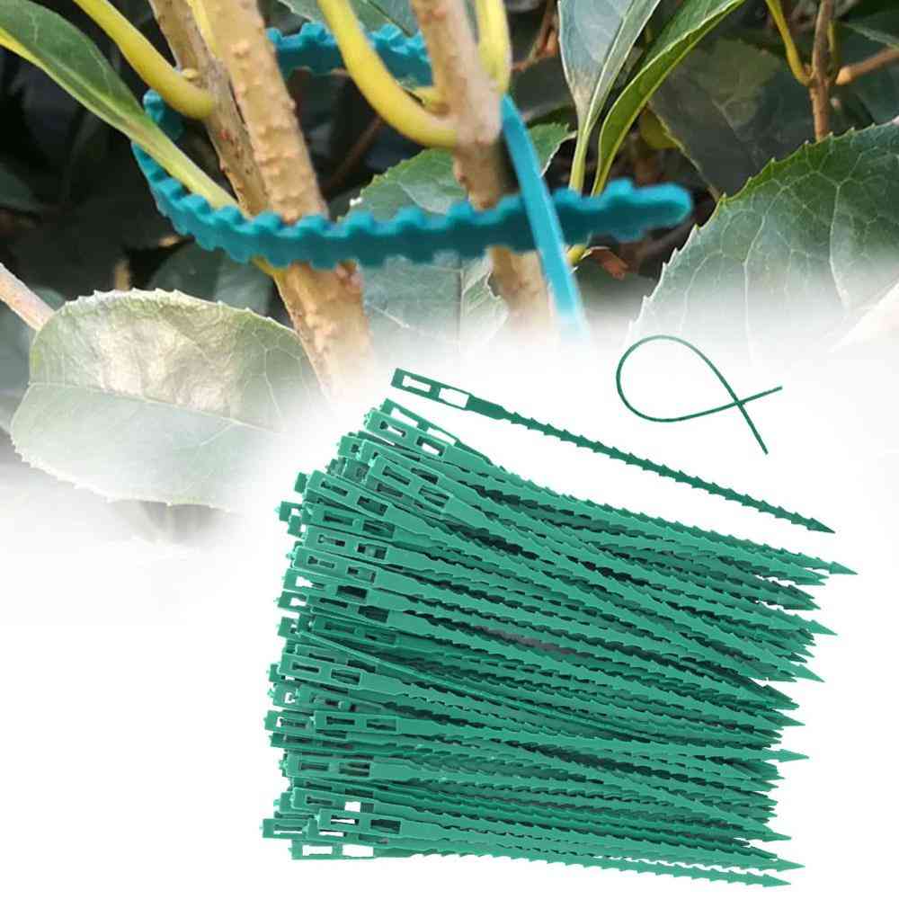 50/30 st fishbone spur grönt landskap - återanvändbar trädgård plast växtbälte, slips trädgård fishbone band - 50st 13cm