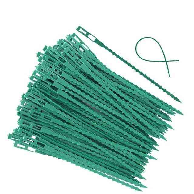 50/30 piezas espina de pescado paisaje verde - cinturón de plástico para plantas de jardín reutilizable, banda de espina de jardín - 50 piezas 13 cm