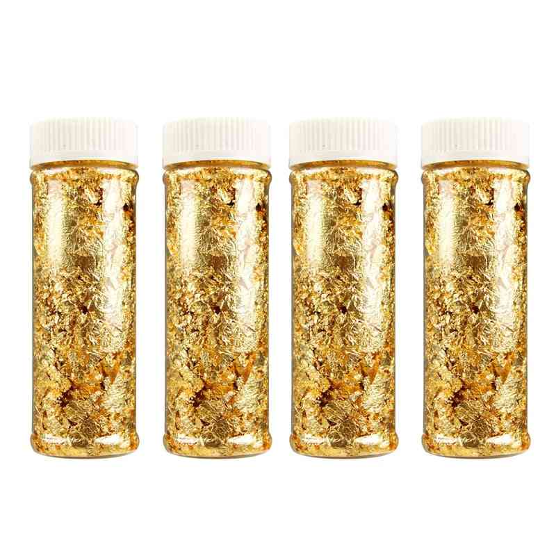 Edible Grade Genuine Gold Leaf Schabin Flakes 2g 3g 24k Gold Decorative Dishes Chef Art Cake Decorating Tools Chocolates