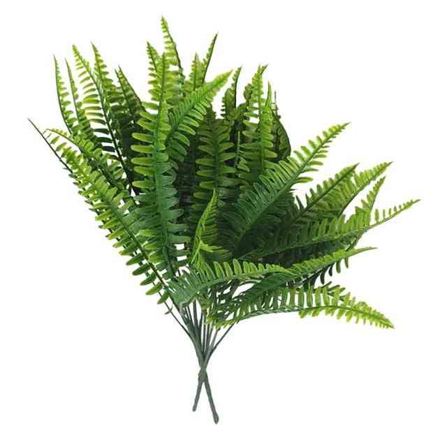 7 garfo água grama eucalipto plantas artificiais de plástico grama verde planta de flor de plástico
