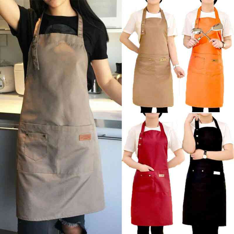 Pure Color Cooking Kitchen Apron - Woman, Men, Chef, Waiter, Hairdresser, Cafe, Shop, Bbq Aprons