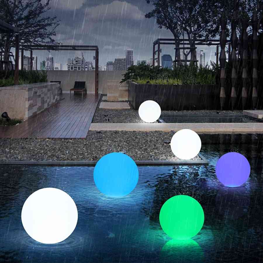 Luce a sfera da giardino a led impermeabile - luce subacquea rgb ip68 da esterno - telecomando / 12x12x12cm