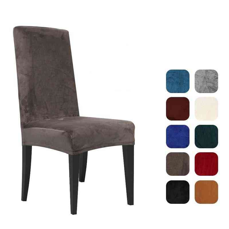 Velvet Spandex Elastic Chair Slipcover Case For Chairs - Office Wedding Dining Room