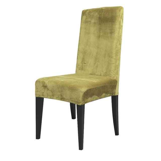 Velvet Spandex Elastic Chair Slipcover Case For Chairs - Office Wedding Dining Room