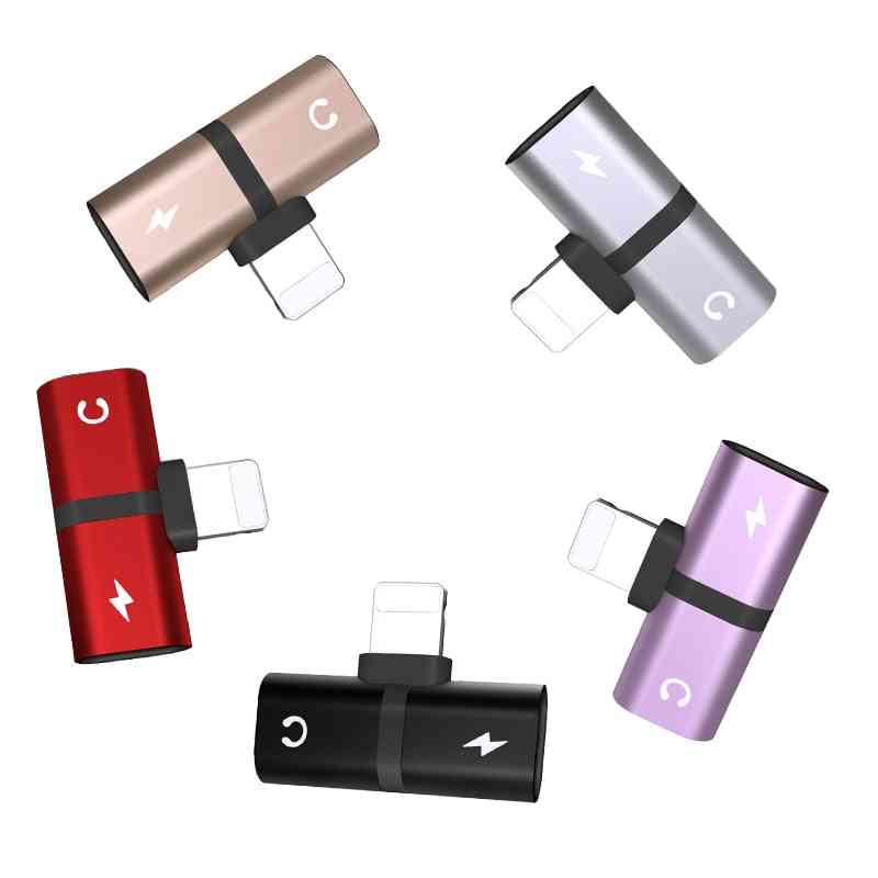 T Shaped Headphone 2 In 1 Dual Port Headphone Adaptor For Iphone 7 8 Plus X Xs Xs Max 11 -audio Charger