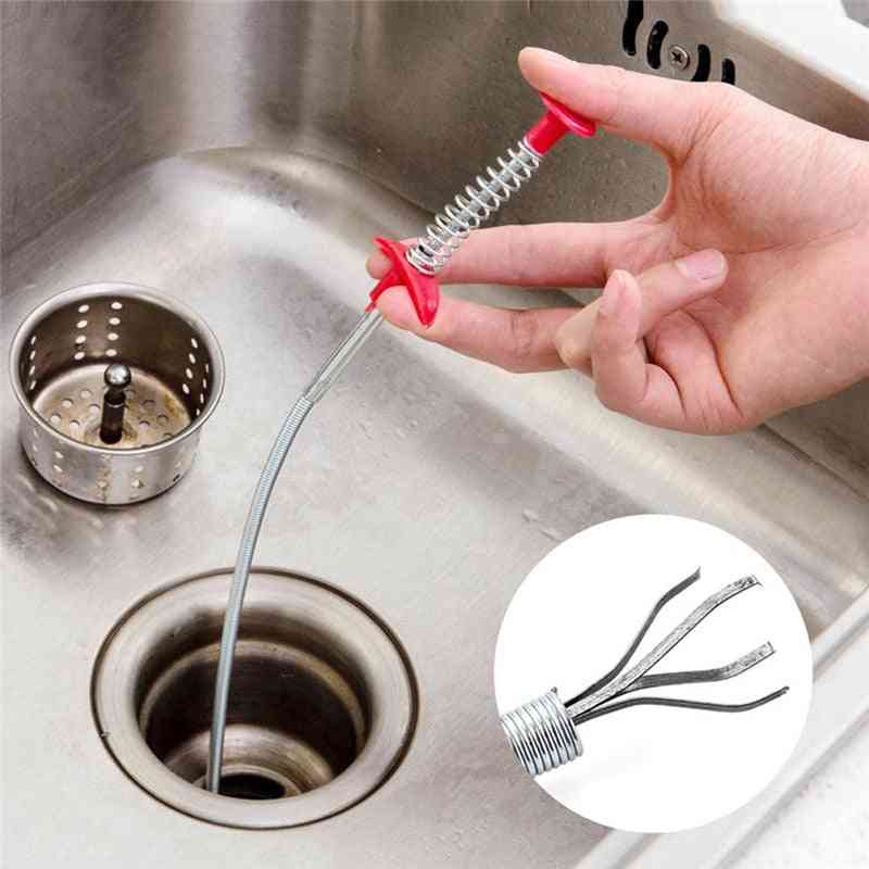 Stainless Steel Flexible Snake Hair Drain Clog Remover - Relief Cleaning Tool - Sewer Cleaner Tool