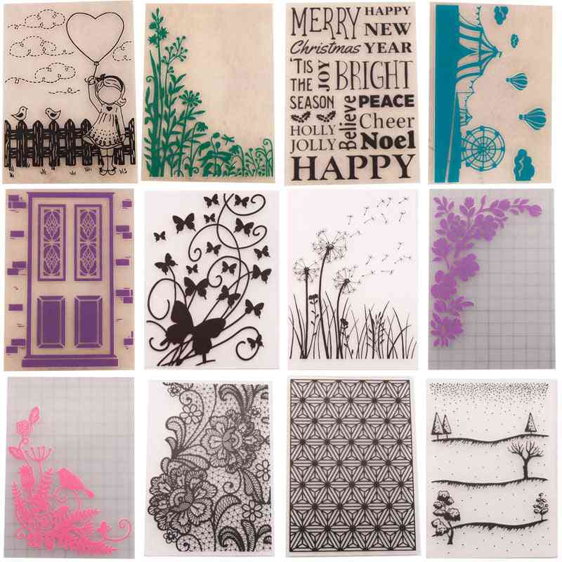 Plastic Embossing Folder Template For Scrapbooking Craft - Photo Album Card - Holiday Decoration