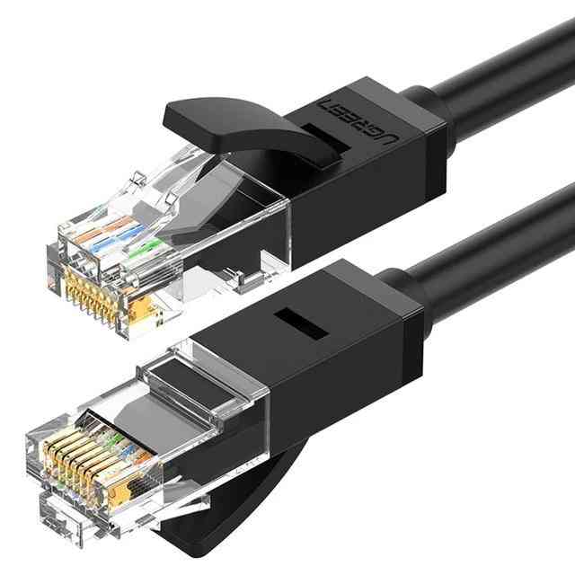 Sieciowy kabel ethernetowy cat6 kabel lan utp cat 6 rj 45 kabel 10 m / 50 m / 100 m patchcord do routera do laptopa rj45 - kabel okrągły - szary / 3m