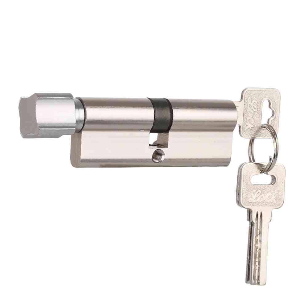 Brass Ab Door Cylinder Lock Biased With 3 Keys Anti Theft Entrance For Home Security