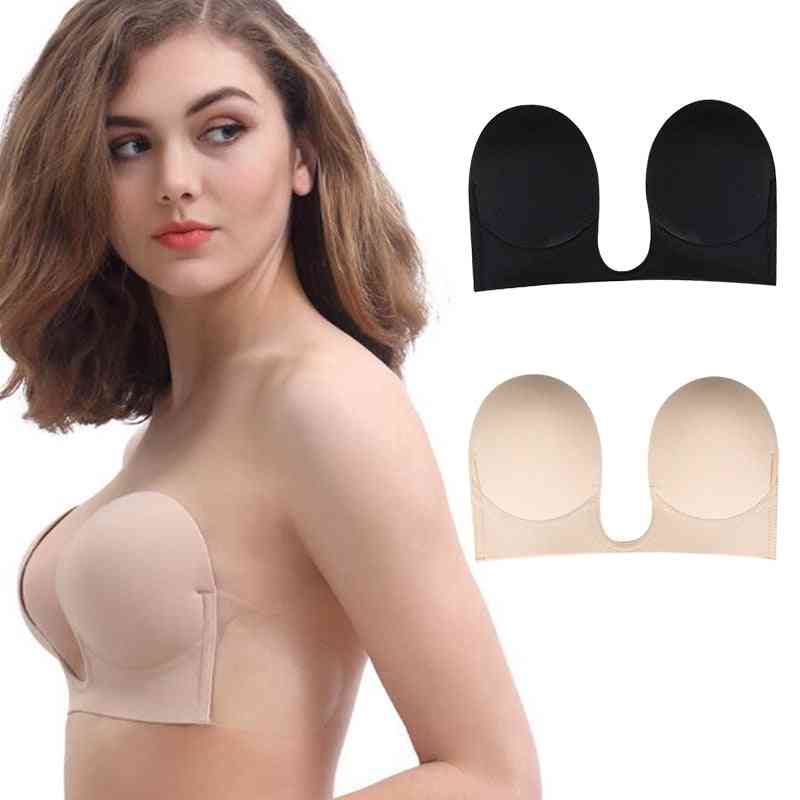 Invisible Push Up Sticky Self Adhesive Silicone Brassiere Breathable Bra Used For Dress Wedding Party