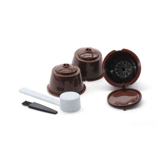 3 Pcs Reusable Coffee Capsule Filter Cup For Nescafe Dolce - Gusto Refillable Caps