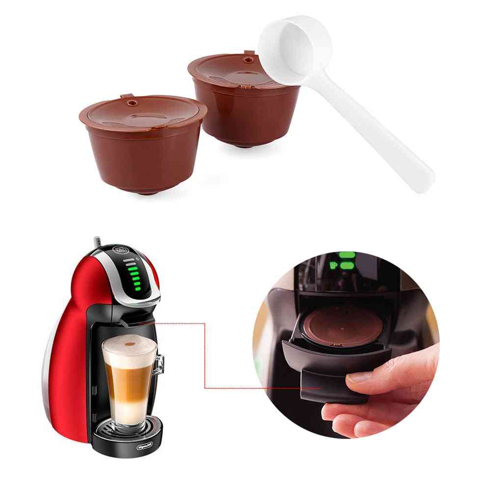 Café återanvändbar kaffekapsel för alla nescafe dolce gusto modeller påfyllningsbara filterkorgar