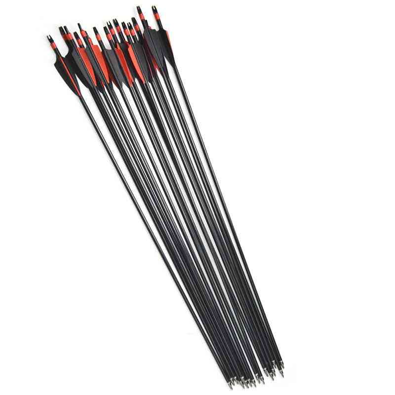 Fiberglass Arrows Glass Fiber With Arrow Quiver Replace Broad Heads Bow For Hunting Shooting