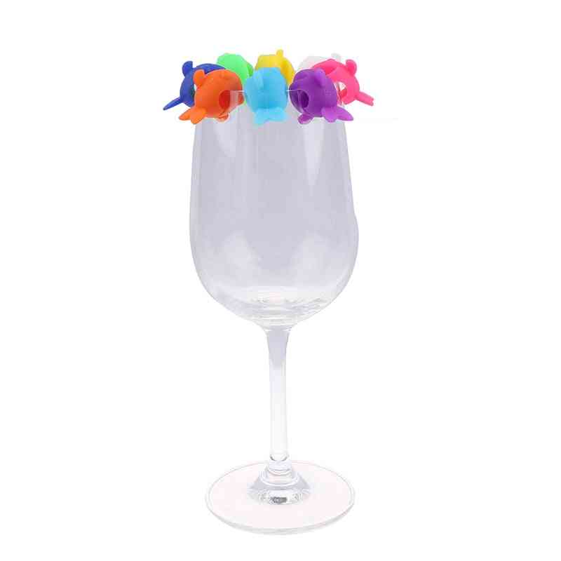 Funny Cup Identify Label Silicone Party Wine Glass
