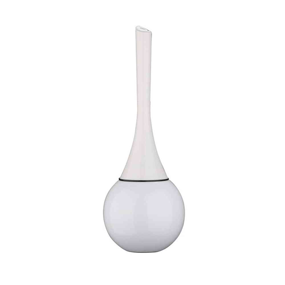 Modern Toilet Brush Set Ceramic Base Plastic Handle - Vase Shape Holder Creative Bowl