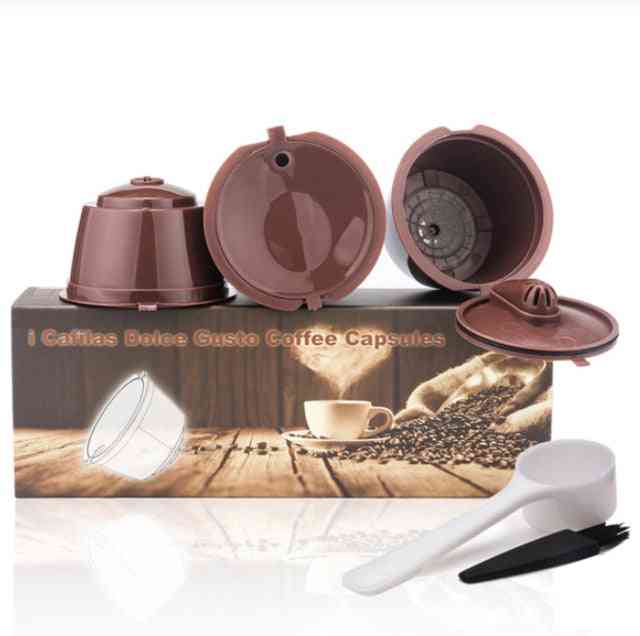 3pcs Refillable, Reusable For Dolce Gusto Coffee Capsule For Dolci Nescafe Machine