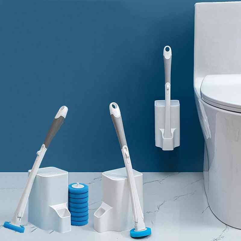 Wegwerp toiletreinigingsborstel voor de badkamer - wasborstel met dode hoek, wegwerpreinigingsartefactenset