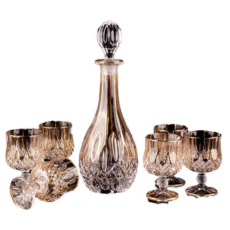 Crystal Red Wine, Whiskey Brandy Glass And Cup - Bottle Decanter Creative Barwarer