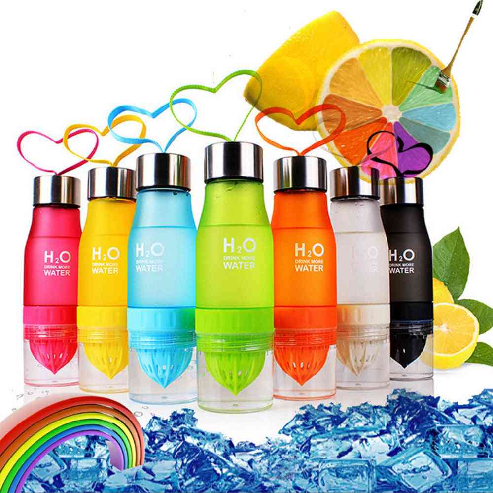 Xmas 650ml Infuser Water Portable Bottle Of Plastic - Kids Drink Outdoor Sports