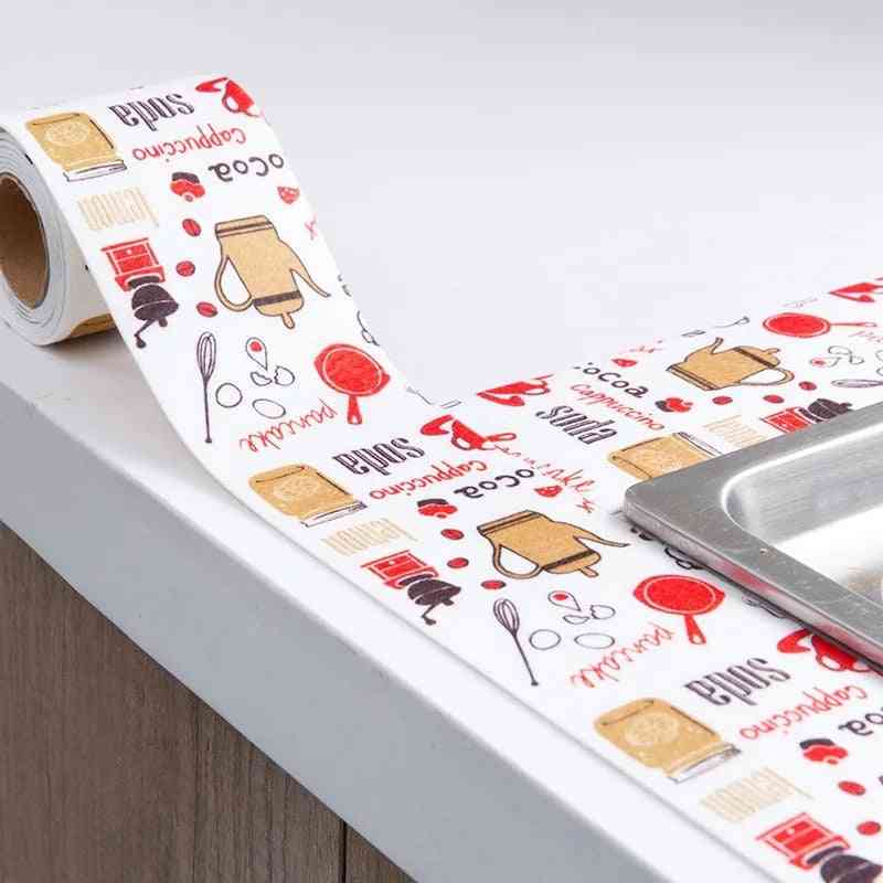 Kitchen Shelf Drawer Mat - Oil Proof Wall Stickers, Cabinet Mat, Bathroom, Sink Bath Sealing Strip Tape