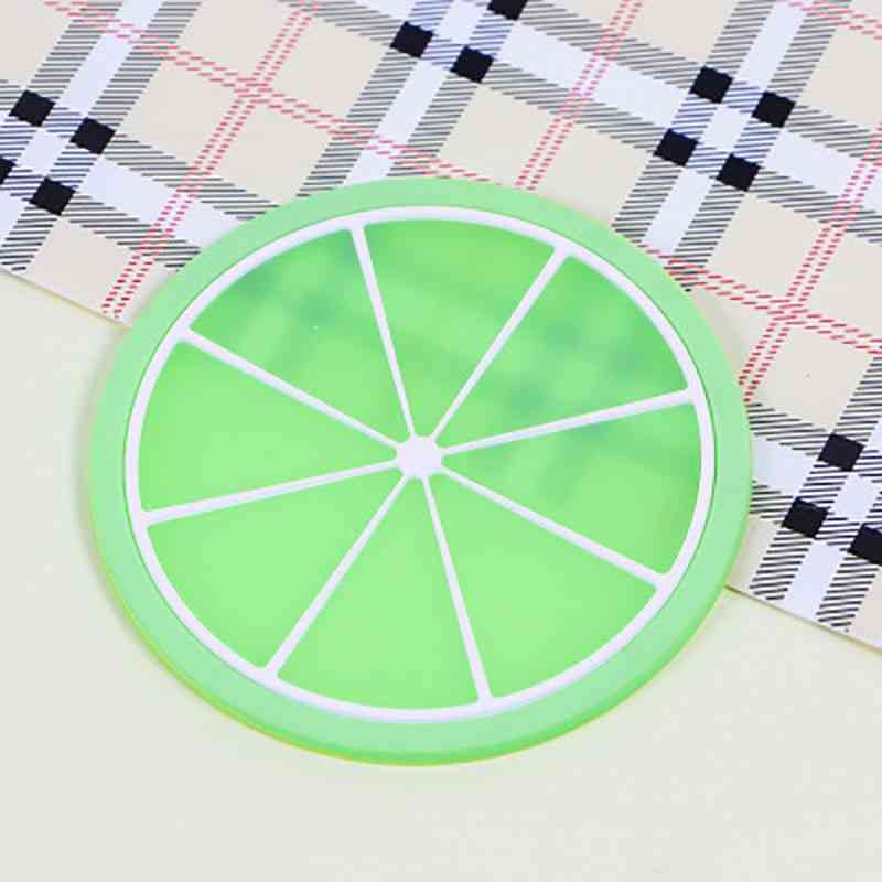 Cup Mat Pad Coaster Fruit Shape Silicone Cup Pad Slip Insulation Pad Hot Drink