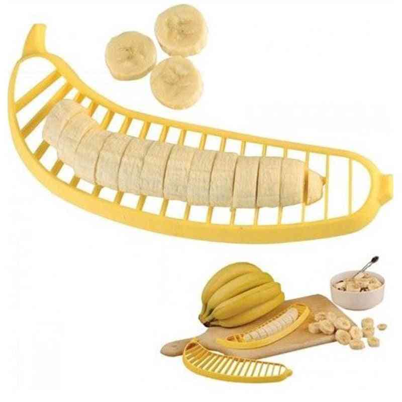 Keuken gadgets plastic banaan snijmachine snijder fruit groente gereedschap salade maker kookgereedschap keuken gesneden banaan chopper