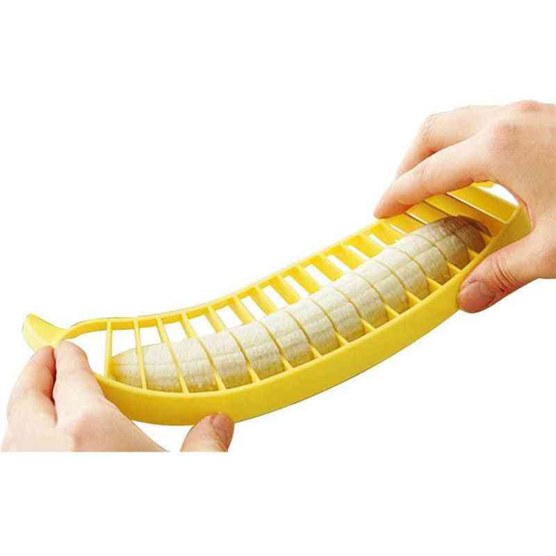 Gadżety kuchenne plastikowa krajalnica do bananów owoce warzywa narzędzia do przygotowywania sałatek narzędzia do gotowania cięcie kuchenne siekacz do bananów -