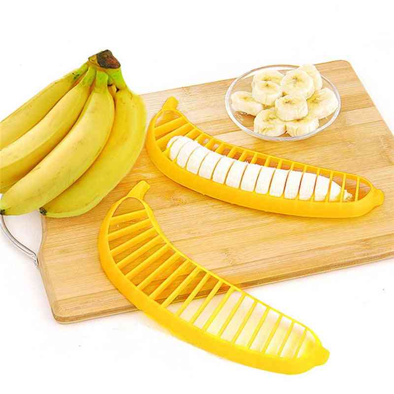 Keuken gadgets plastic banaan snijmachine snijder fruit groente gereedschap salade maker kookgereedschap keuken gesneden banaan chopper