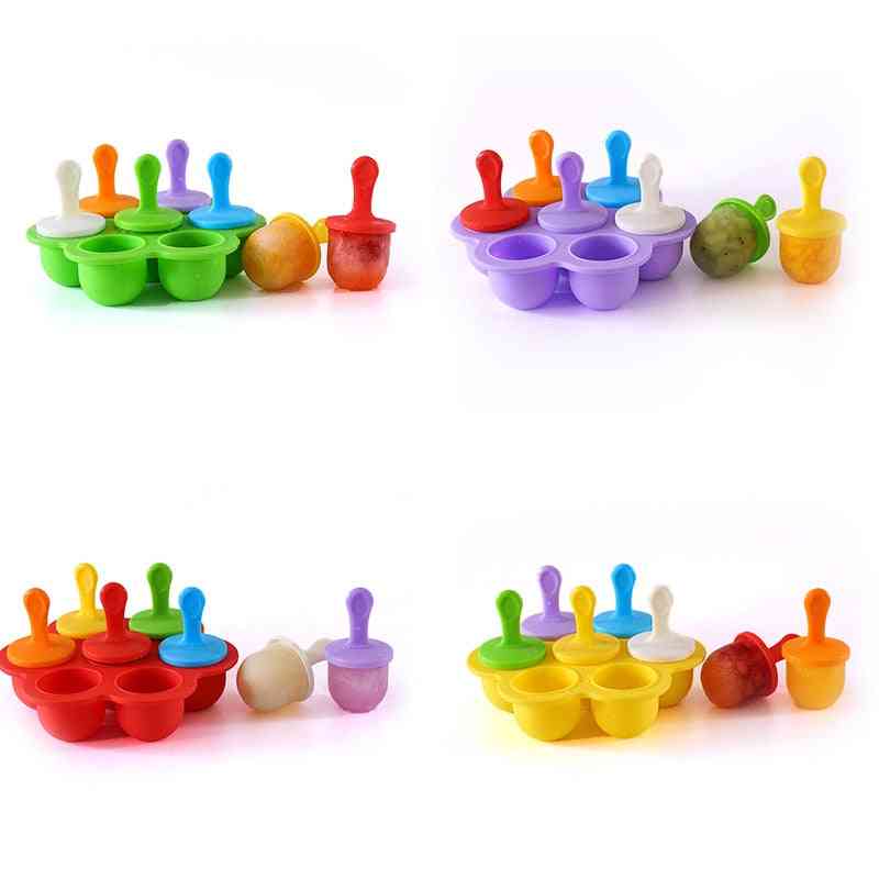 Ice Cream Mold Portable- Food Grade Popsicle Mould Ball Maker Tools