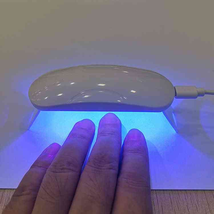 Asciuga ultravioletti asciuga unghie strumenti per nail art portatili - lampade a 3 led uv bianche chiare