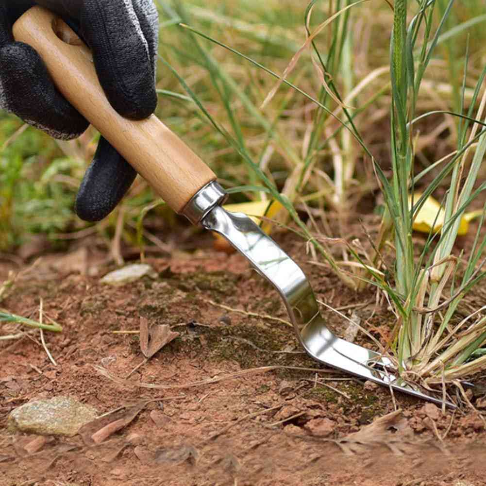 Vrtni kopač travnika iz nerjavečega jekla, vrtno orodje za ročno odstranjevanje ročajev