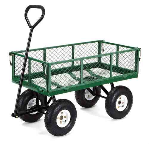 Trädgård vagn vagn, gräsmatta verktyg utomhus stål tunga strand gräsmatta vagn