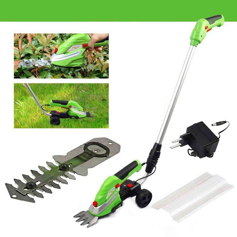 Lawn Mower Electric Trimmer, Cordless Grass Cutter Machine, String Extensible Rod Pruning Cutter