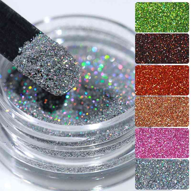 Laser Glitter Nail Pigment Chrome Nail Powder Dazzling Dipping Dust Powder For Nails Art