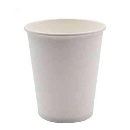 100pcs Pure White Paper - Disposable Tea, Coffee Cup