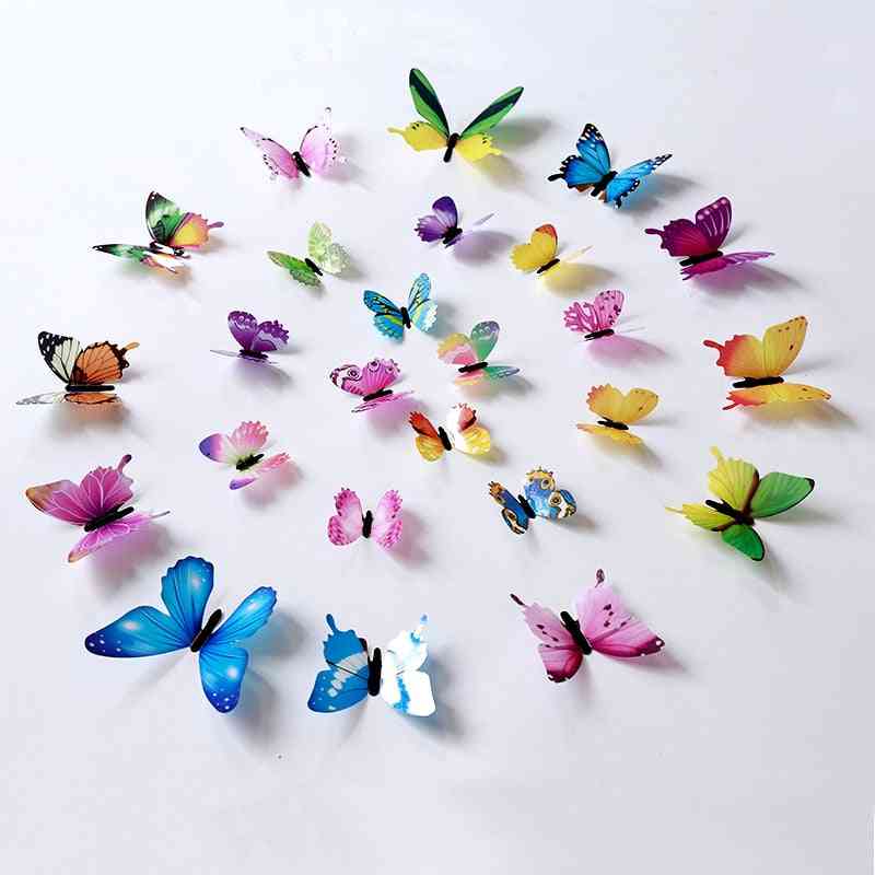 12pcs stickers muraux papillon lumineux