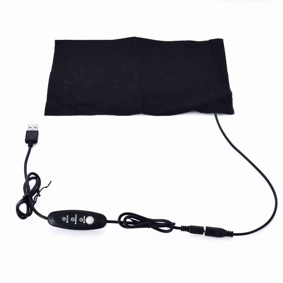 Portable Usb Electric Heating Pad - 3 Gear Adjusted Temperature - Thermal Vest Jacket Clothing Heated Pads Warmer
