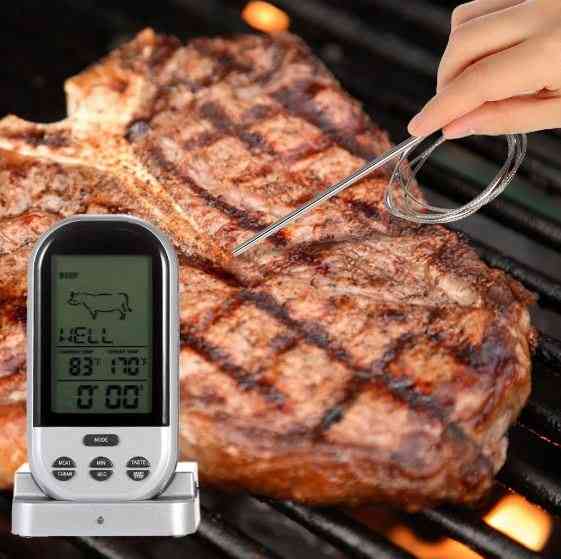 Wireless Meat, Barbecue, Grill Food Probe Digital Oven Thermometer With Timer