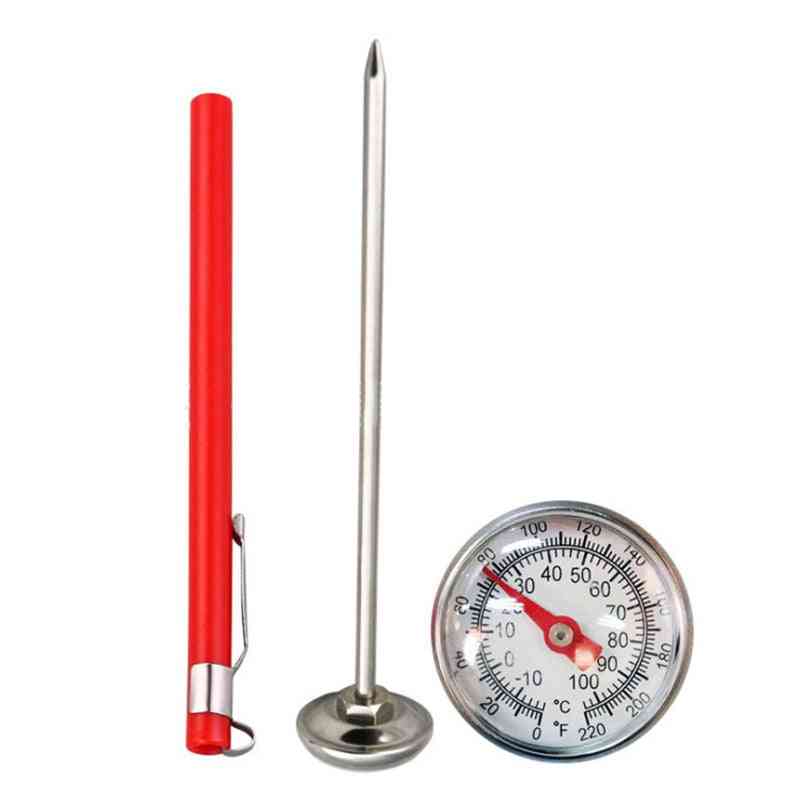 Stainless Steel Thermometer - Kitchen Probe Food, Tea, Coffee, Foam Bbq Temperature Tester