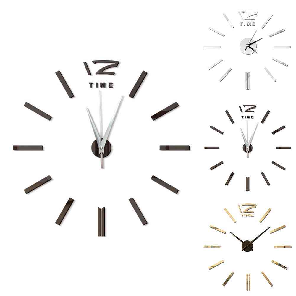 Modern Design Mini 3d Wall Clock Sticker